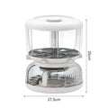 Kitchen Compartment Storage Box 6 Compartments Rotatable Grains and Cereals Rice Bucket Can Be Put on the Egg Rack With Lid