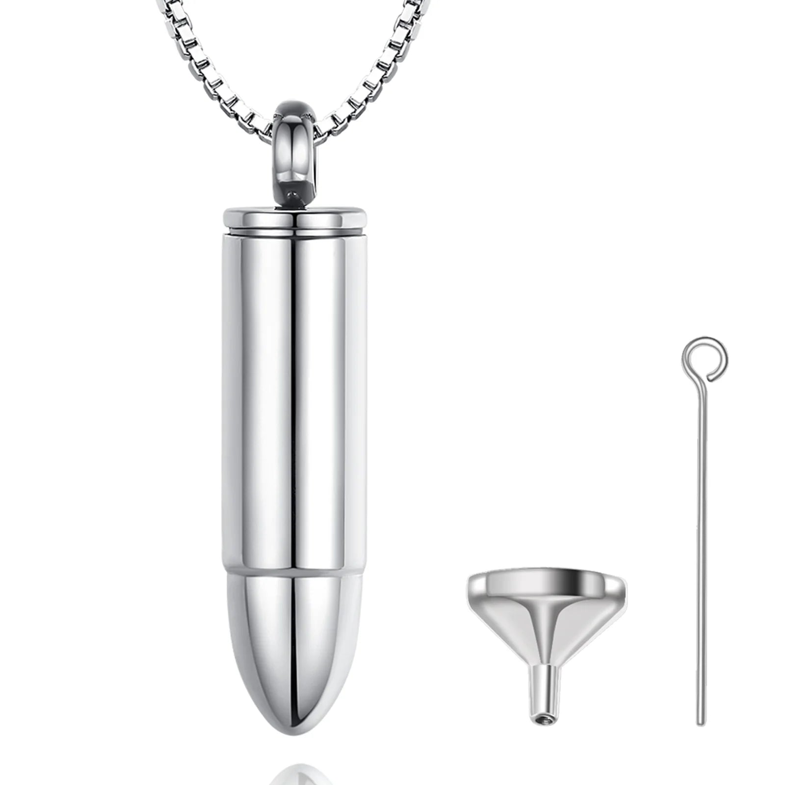 Changda Stainless Steel Women Memorial Pet Ashes Cremation Ashes Jewelry Urn Necklaces for Ashes