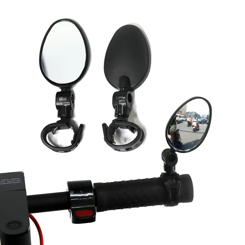 New Image Universal 360 Degree Rotate Wide-Angle Convex Rearview Handlebar Mirror for Electric Scooters MTB Bike Bicycle Mirror