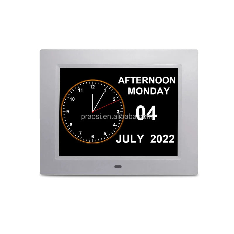 Pros 8" LED Elderly Dementia Digital Day Calendar Clocks Custom Alarms Medicine Reminders Large Font Digital Analogue Auto DST MegaBDM