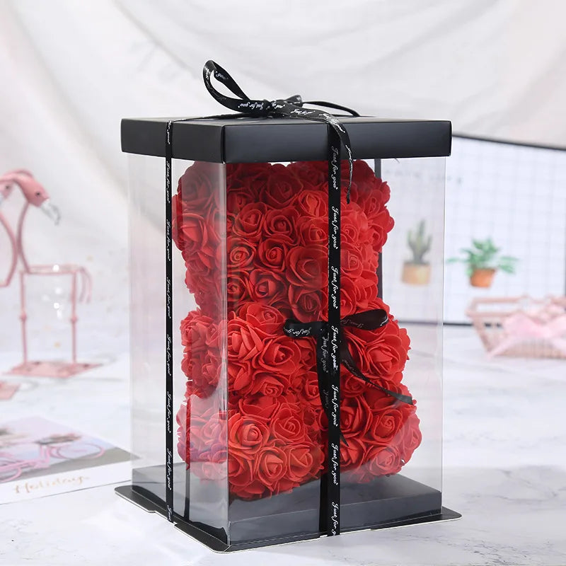 Mothers Day Valentines Day Rose Gifts Rose Bear With Box Wholesale