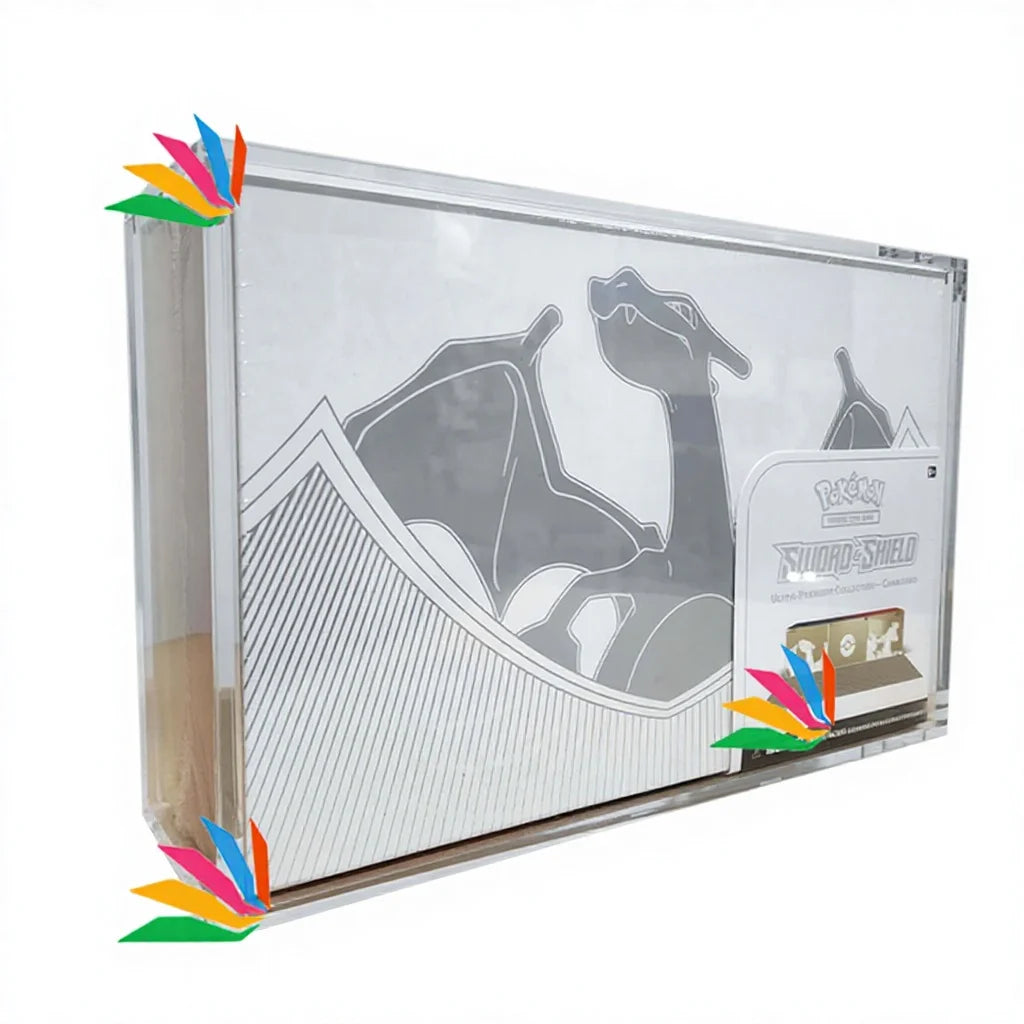 RAY YI Pokemon Tcg Charizard Upc Acrylic Display Case for Pokemon Ultra Premium Collection
