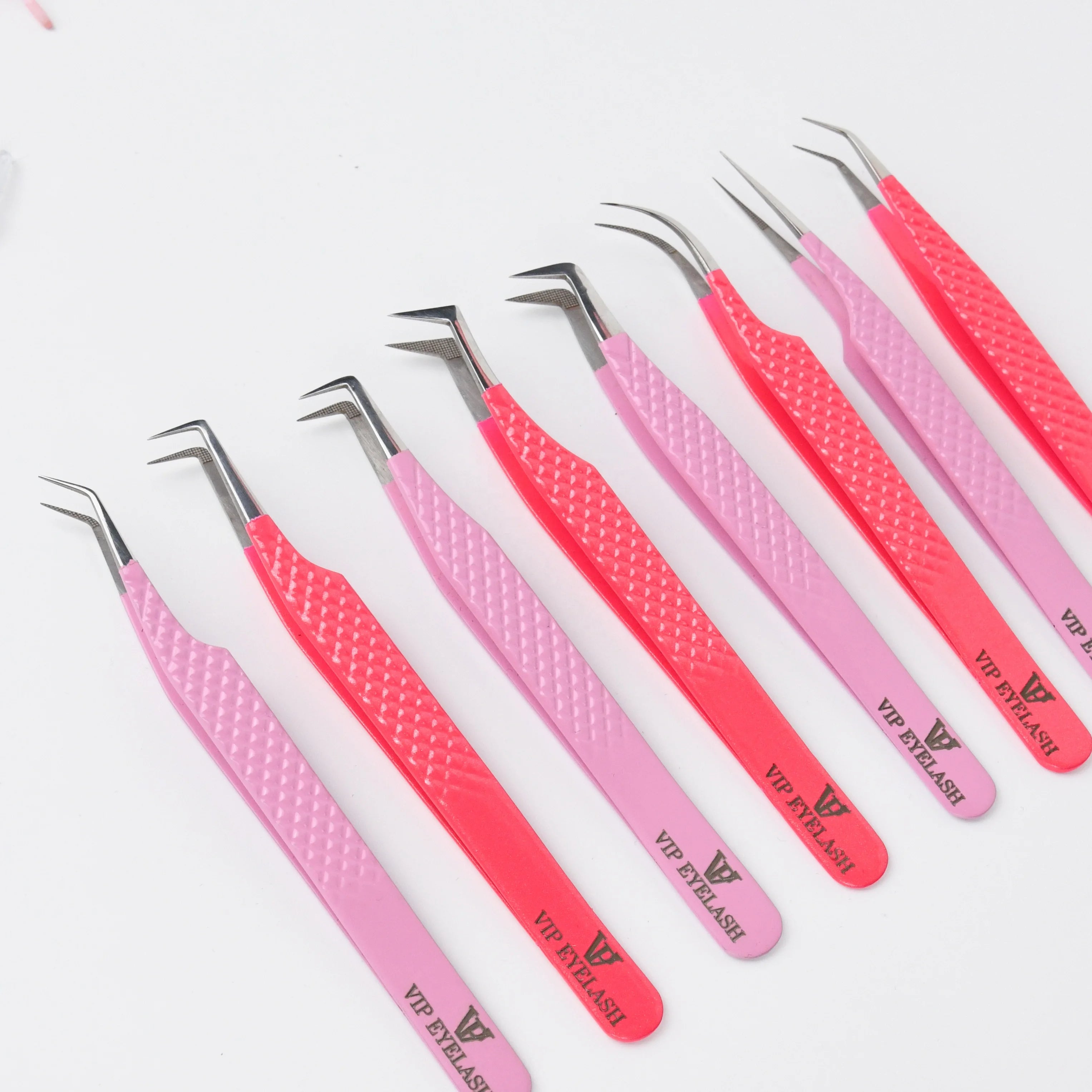 Custom Logo Lash Lift Tool Eyelash Tweezers Extension Tweezers Stainless Steel Grip Tweezers for Eyelash Extension