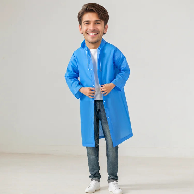 Clear Unisex Raincoat for Cycling Enthusiasts Anti-Fog & Breathable EVA Material Bulk Order Discount