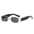 2024 Retro Metal Circle Steampunk Sunglasses for Women and Men New Fashion Small Square Gold Frame Shades