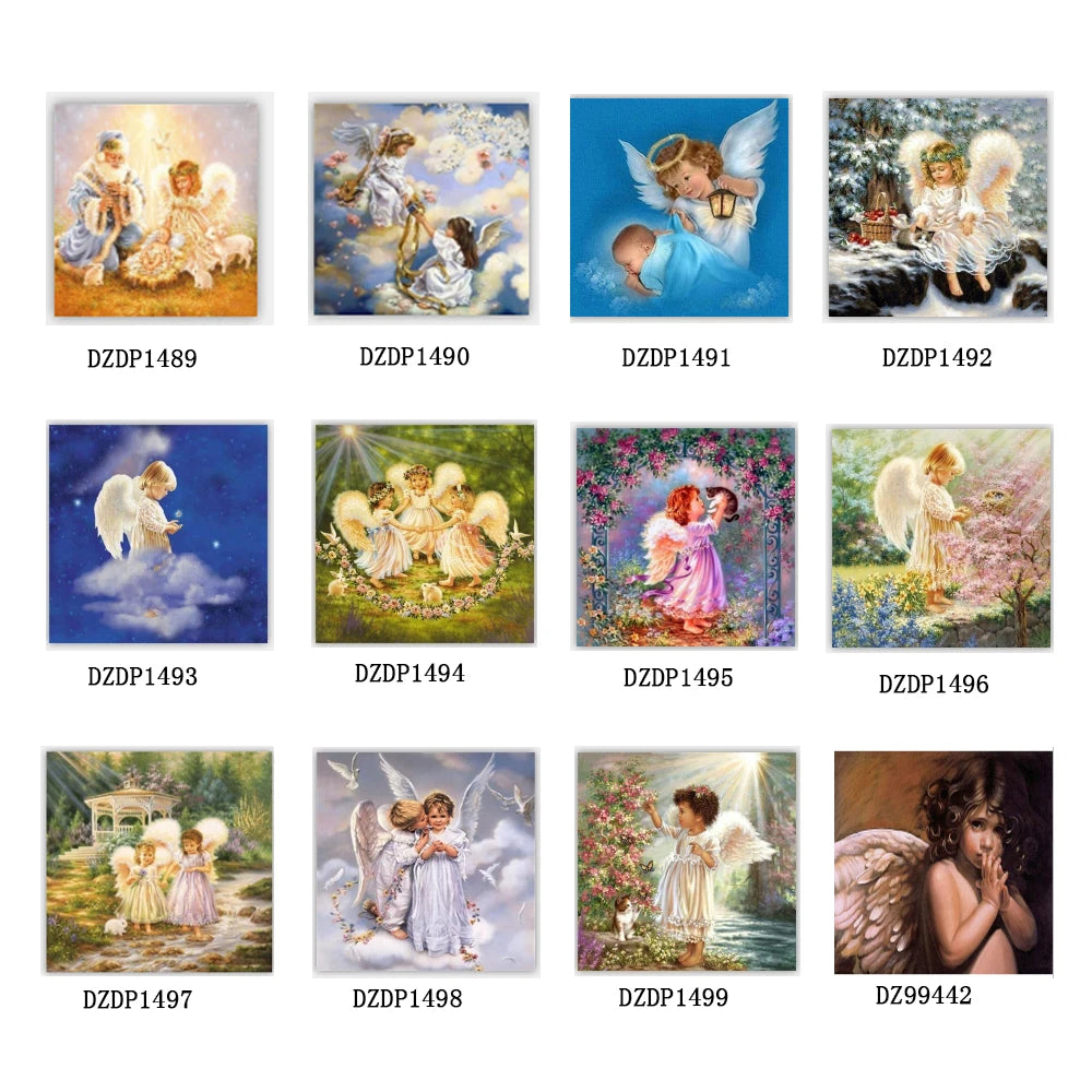 Chenistory Angel Kids Painting Full Drill DIY Diamond Art Painting  Cross Stitch Embroidery 5D Diamond Painting Kit Wall Decor