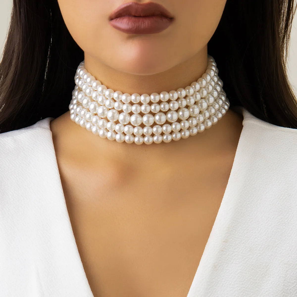 Bohemian Style Beautiful Accessories Statement Beaded Multi-layer Necklace Temperament Pearl Necklace Gifts for Women