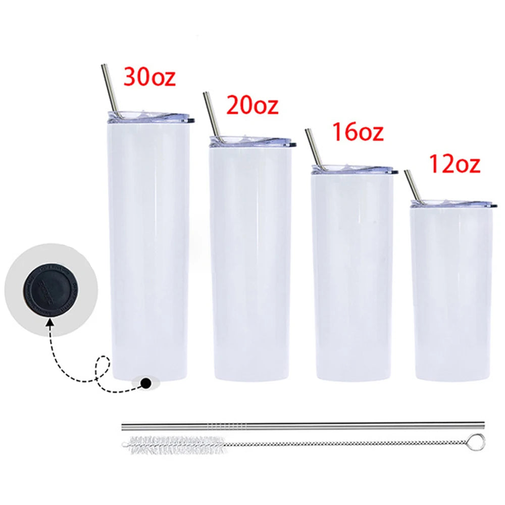30 OZ Double Wall Stainless Steel Straight Sublimation Drinking Water Cup Insulation Vacuum Tumbler Cups in Bulk