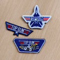 Top Gun Aircraft Embroidery Hook Loop Patches Fun Badge Patches for Clothing Backpacks Hats Jacket Patch
