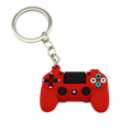Custom 3D Soft Rubber Creative Cartoon Video Game Controller Pendant Key Chain Joystick Keychain With Metal PVC Plastic Material