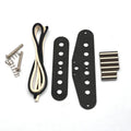 Electric Pickup DIY Kits- ST Staged Top Single Coil Alnico V Pickup Black Fiber Bobbin/Alnico V Pole Piece/Cable Pickup Kits