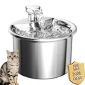 OEM 2L Stainless Steel Automatic Filter Cat Water Fountain Pet Water Dispenser Smart Pet Drinking Fountain With Faucet Drinker