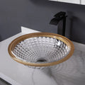Hot Sale Crystal Glass Round Countertop Hand Wash Basin