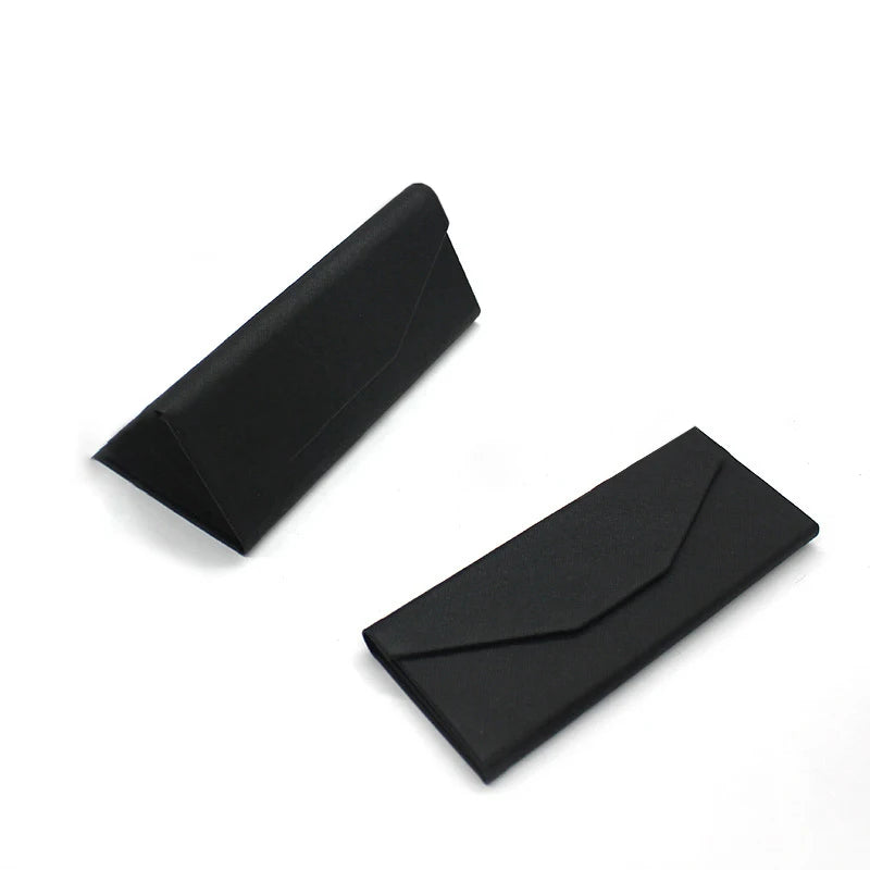 Hot Sale Designer Sunglasses Yellow Foldable Black Pu Leather Sunglasses Eyewear Eye Glasses Case