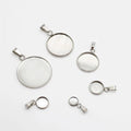 Diy Jewelry Making Time Gem Bottom Support Inner Diameter 6~25mm With Melon Seed Buckle Pendant Tray
