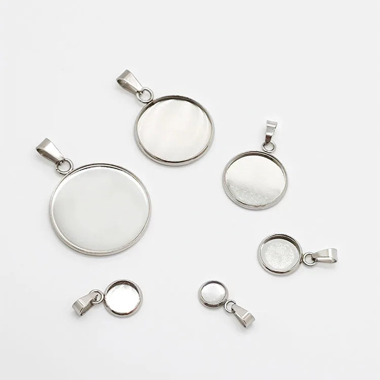 Diy Jewelry Making Time Gem Bottom Support Inner Diameter 6~25mm With Melon Seed Buckle Pendant Tray