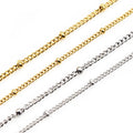 5 Meters Never Fade Stainless Steel Gold Plated Ball Necklace Chains for DIY Jewelry Findings Making Handmade Supplies