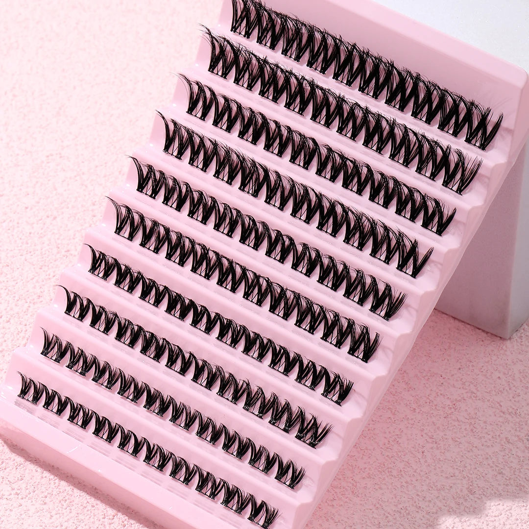 Factory Direct 3D Mink Individual Eyelash Extension Tray 25mm Length Natural Styled Full Strip False Eyelashes Eye Box Model