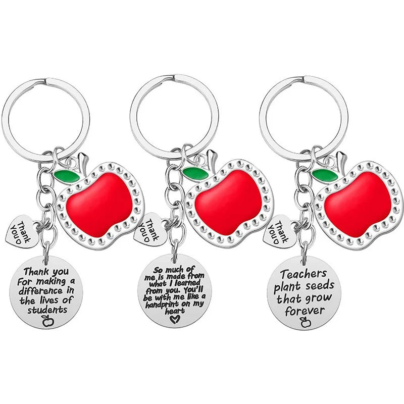 Teacher Appreciation Gifts Teacher Thank You for Helping Me Grow and Learn Keyring Metal Heart Shape Key Chains Teacher Keychain