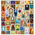 50Pcs Aesthetic Vintage Tarot Cards Graffiti Stickers for Gift Luggage Bottle Waterproof European Style Sticker