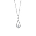 Luxury Design S925 Sterling Silver Water Drop Necklace Women Geometric Clavicle Chain Simple Diamond Personality Gold Platinum