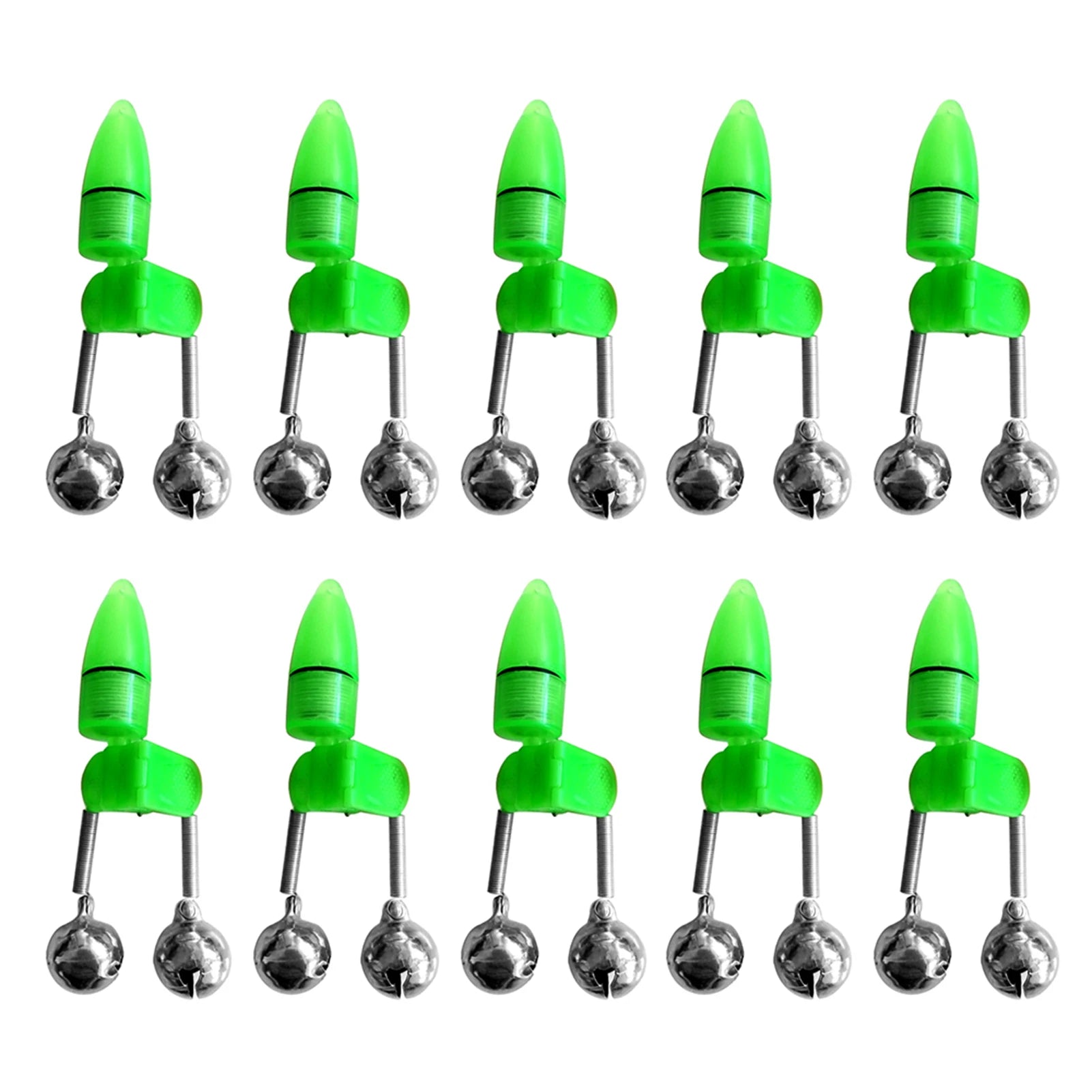 Hot Sale  Led Night Fishing Rod Bite Bait Alarm Light Twin Bells Clip Alerter Sea Fishing Practical Tools 3 Colors