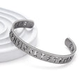 Hollow Runes Bracelet Viking Cuff Bracelet Arm Ring Stainless Steel Nordic Runic Bangle Men's Bangles Retro