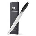WILDMOK 8 Inch Professional Carving Knife 8 Inch Meat Cutting Knife German Stainless Steel BBQ Knife with Black Wood Handle