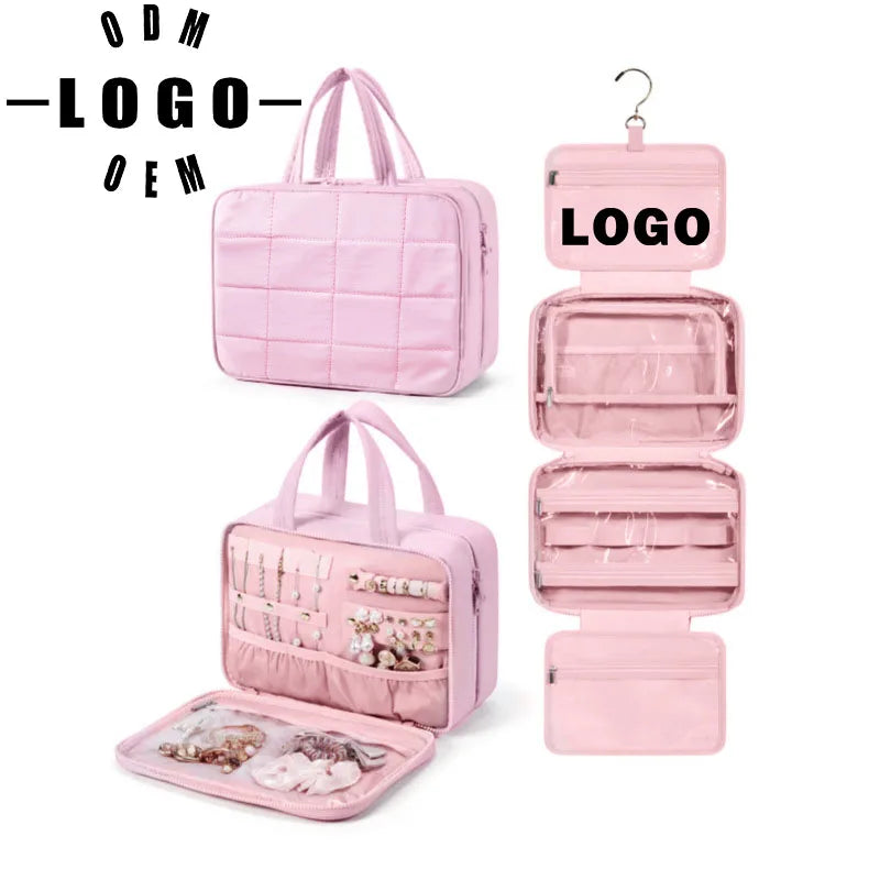 In-stock Travel Toiletry Bags with Jewelry Storage Bags Hanging Toiletry Bags Fluffy Makeup Bags Storage Bags and Travel Bags