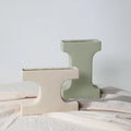 Simple Fresh Art Creative Ornaments Modern Vase Letter Shape Design Decorative Frosted Letter I Ceramic Vase Decoration
