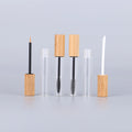 Eco Friendly Cosmetic Packaging Mascara Lipgloss Tube Bottle Container Empty Glass Bamboo Mascara Tube With Silicone Brush