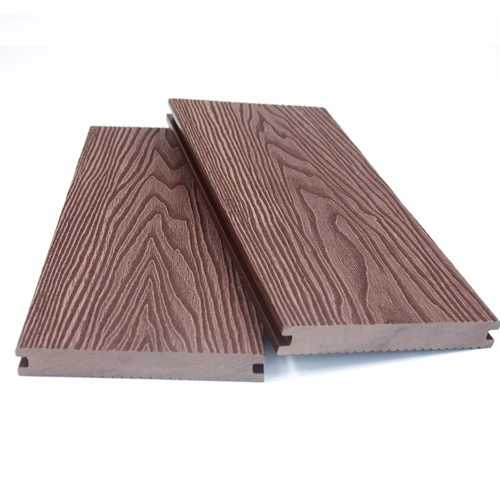 Outdoor UV-resistant Crack-Resistant Solid WPC Decking Composite Board Waterproof Engineered Flooring Teak Material for Decks