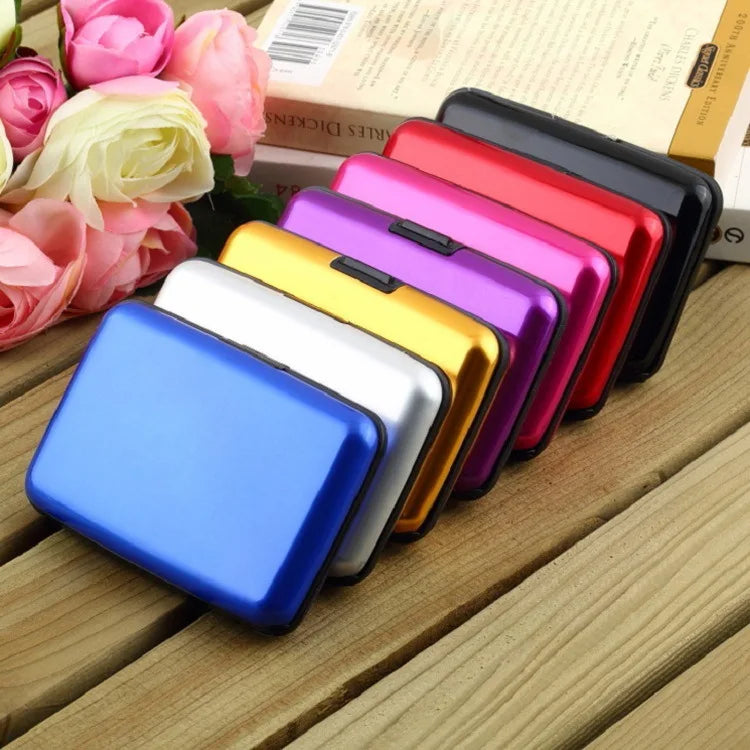 Sports Bag Men Aluminum Bank Card Holder Blocking Hard Case Wallet Solid Credit Anti-rfid Scanning Protect Holder