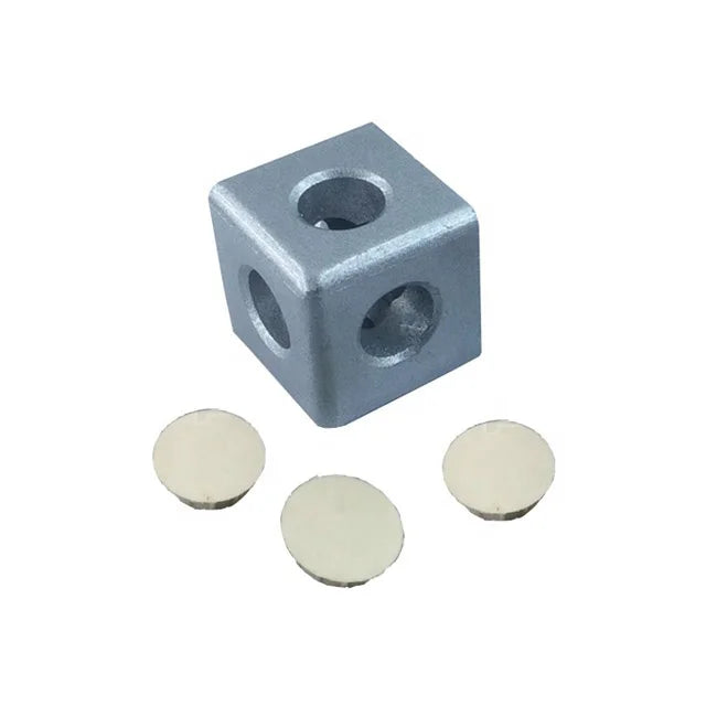3D Cube Bracket Connection 3-Way Aluminum Alloy 3030 Corner Connector for Industrial Use Durable 3030 Aluminum Extrusion