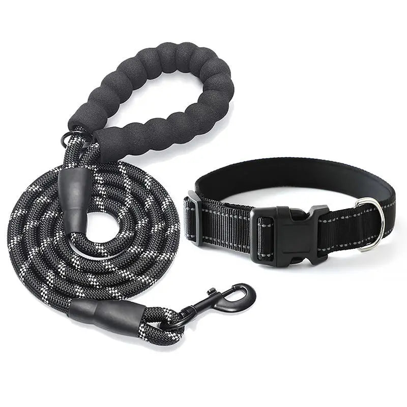 5ft Heavy Duty Pet Reflective Training Tracking Nylon Rope Dog Lead Dog Leash Strong Heavy Duty Waterproof Nylon Rope Dog Leash