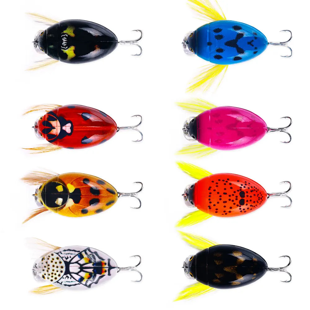 3.8CM 4G HENGJIA Beetle Shape  Fishing Lure Fish Tackles for Freshwater Fishing Lures Cicada Artificial Bait