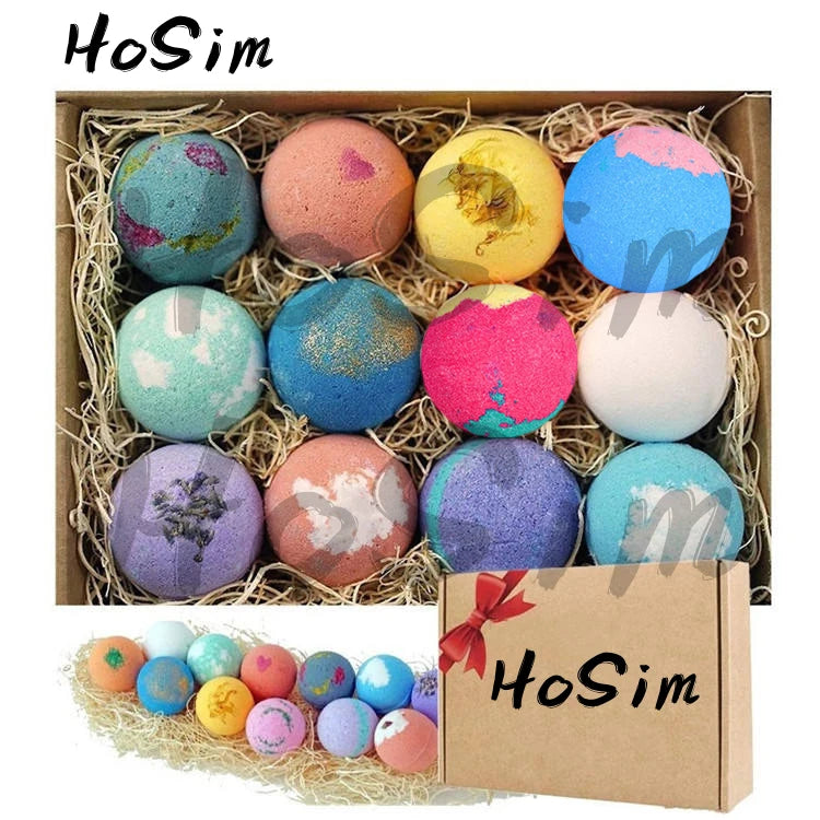 Bath Bomb Set Private Label Wholesale Scented Bubble Natural Vegan Organic Home SPA Relaxation Bath Bombs