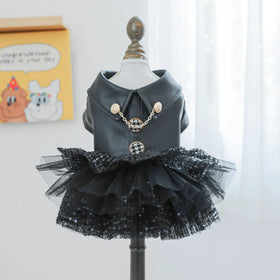 Autumn/Winter New Fashion Sequin Skirt for Pet Dogs/Cats Modern Style Lace-Direct Dress Wholesale Direct for Puppy Clothes