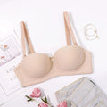 Invisible Underwear Half Cup Non-slip Gathering Comfortable Thin Section Glossy Seamless One Piece Bras