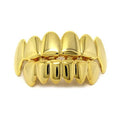 Europe and the United States Popular HIPHOP Gold Braces Teeth Grillz Real Gold Plating Teeth Teeth Ornaments Manufacturer