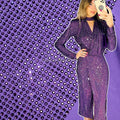 FB001 Customized High Quality Rhinestone Spandex Fabric Breathable and Comfortable Crystal Fabric