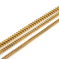 2.5MM/4MM/6MM  Fashion Men's Franco Chain Jewelry Sets Stainless Steel Hip Hop 18k Gold Plated Franco Chain Bracelet Necklace