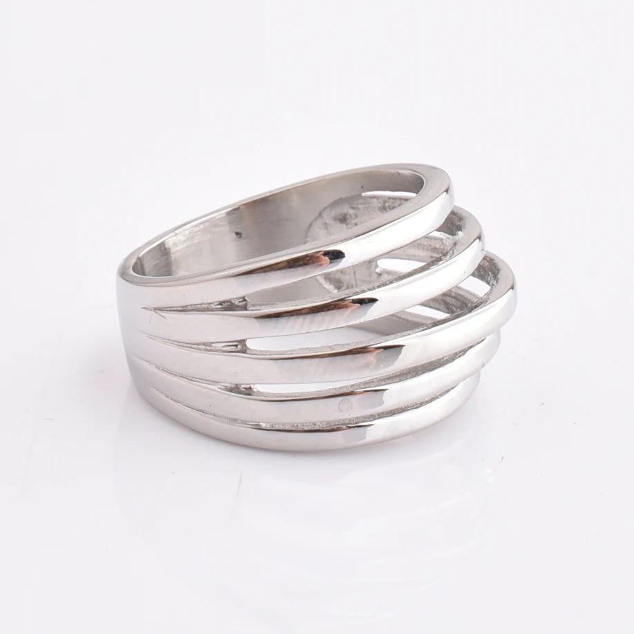 Stainless Steel Men's 316L Silver Man Women Couple Rings New Arrive Punk Hiphop Fashion Jewelry Rings