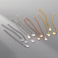 Solid 925 Sterling Silver Women's DIY Jewelry 5CM Chain Extender Cute Clover Waterdrop Tear Drop Design Featuring Zircon Gift