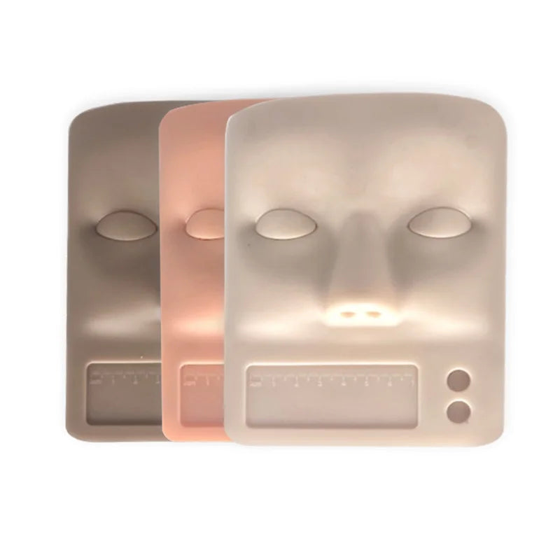 Silicone Reusable Eyelids Mannequin Display Head for Lash Tech Training Rubber Face with Eyelash Practice Features