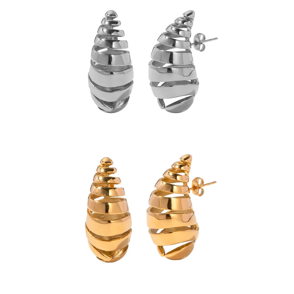 BJG0286E 2023 New 18K Gold Plated Rhodium Plated Pearl Stud Earrings Stainless Steel Unisex Trendy Fashion Jewelry