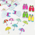 Kawaii Lovely Style Umbrella Kids Suspender Trousers Girl Dress Skirt Design Wood Buttons for Diy