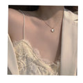Fashion Heart Pendant Necklace Cat's Eye Stone Clavicle Chain for Women Jewelry Wholesale