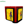 Factory Price LED Waterproof Delivery Box LED Light Side Open Fiberglass Motorcycle Food Delivery Boxes Indoor Outdoor OEM SDK