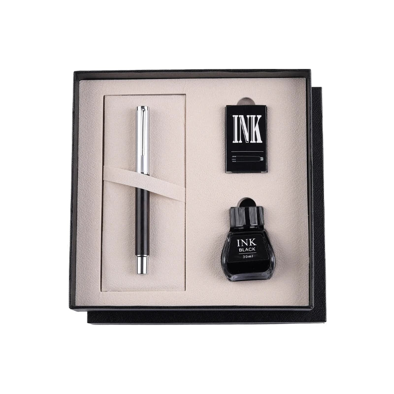 High-end Eco-friendly Wedding Favor Pens with custom logo promotion Solid Wooden Fountain Pens Kit